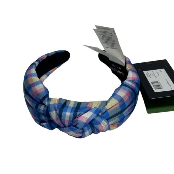 Kate Spade garden plaid knotted headband hair accessories